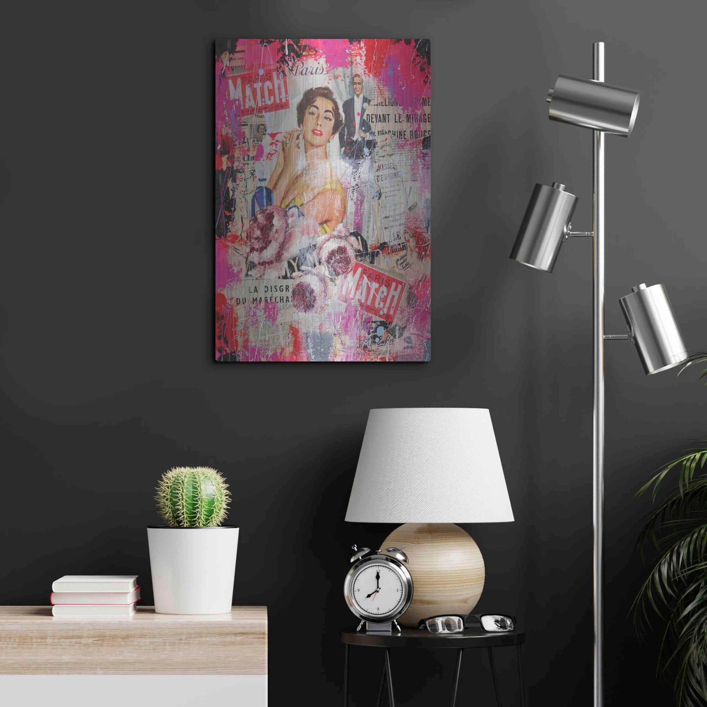 Luxe Metal Art 'Paris Match' by David Drioton, Metal Wall Art,16x24