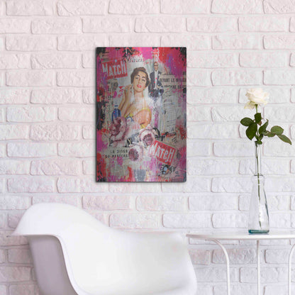 Luxe Metal Art 'Paris Match' by David Drioton, Metal Wall Art,16x24