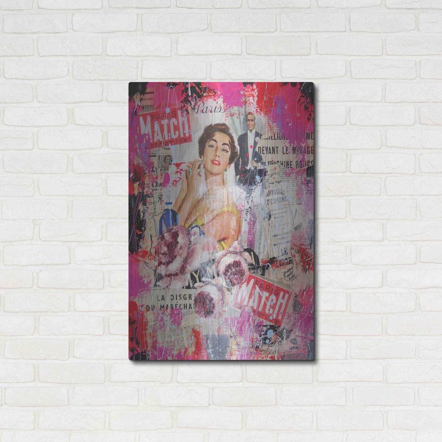 Luxe Metal Art 'Paris Match' by David Drioton, Metal Wall Art,24x36