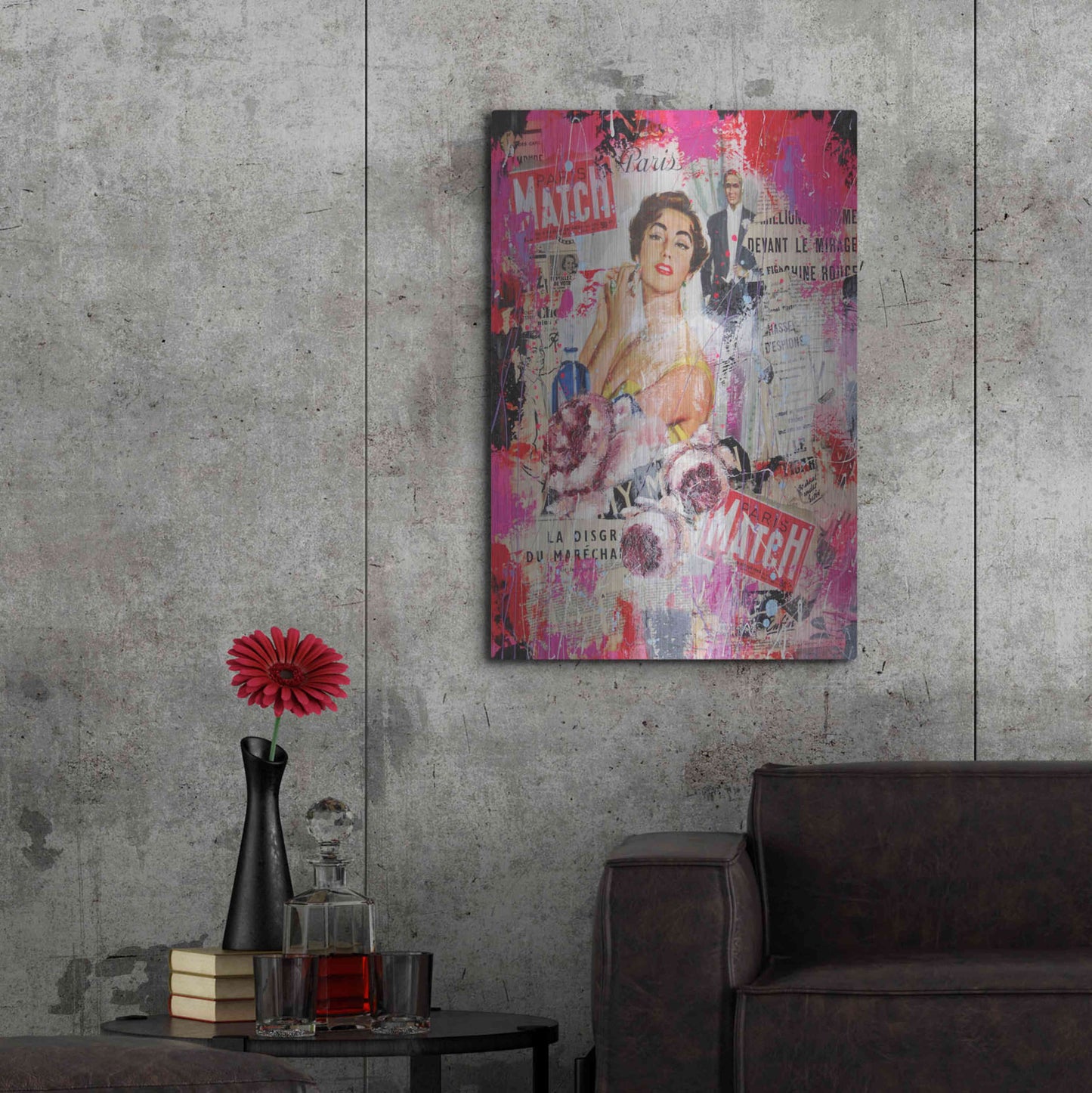 Luxe Metal Art 'Paris Match' by David Drioton, Metal Wall Art,24x36