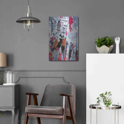 Luxe Metal Art 'Red Realite' by David Drioton, Metal Wall Art,16x24
