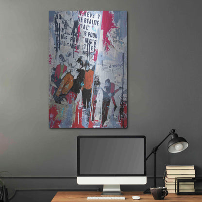 Luxe Metal Art 'Red Realite' by David Drioton, Metal Wall Art,24x36