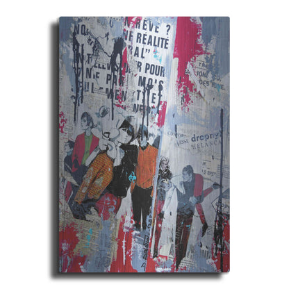 Luxe Metal Art 'Red Realite' by David Drioton, Metal Wall Art