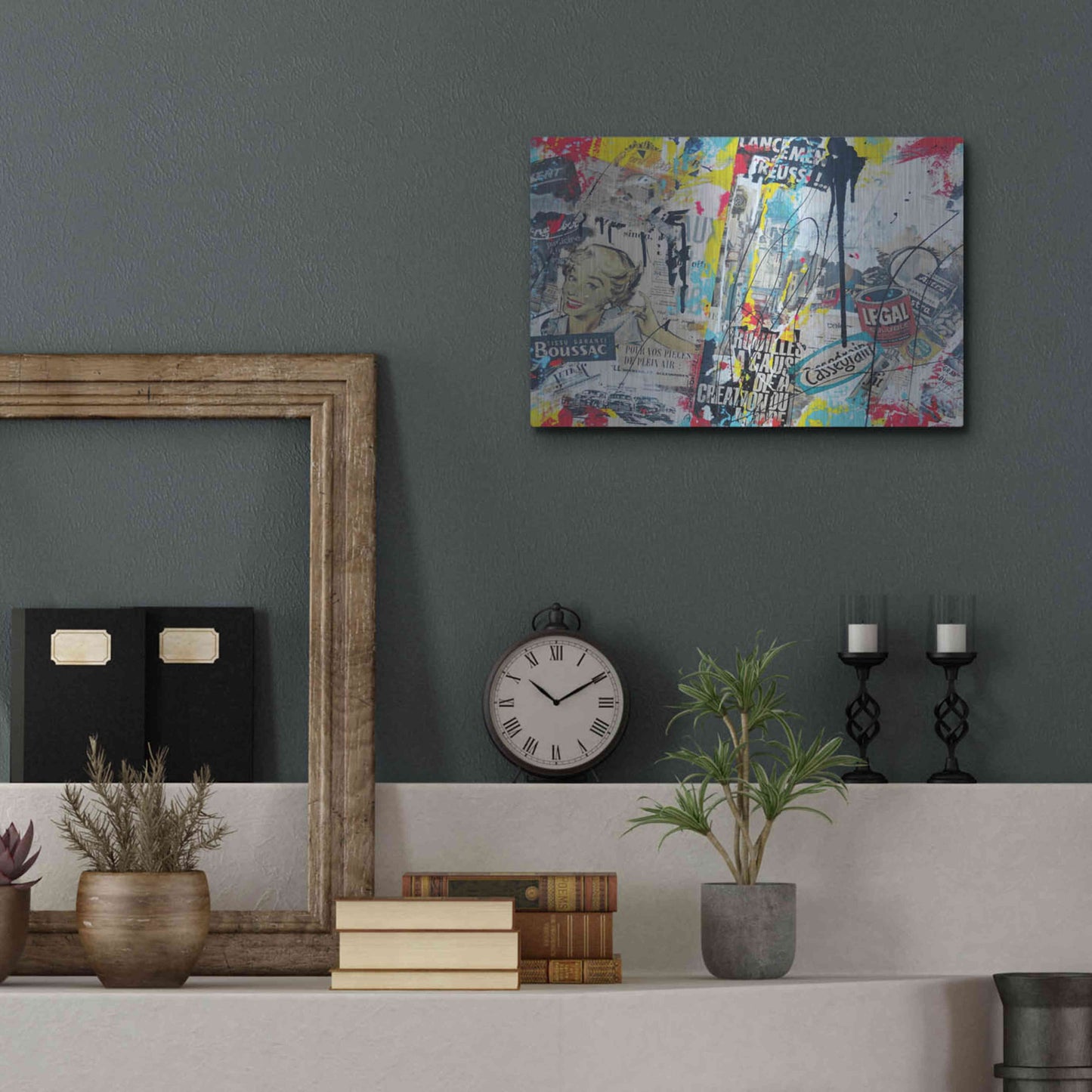 Luxe Metal Art 'Soluble' by David Drioton, Metal Wall Art,16x12