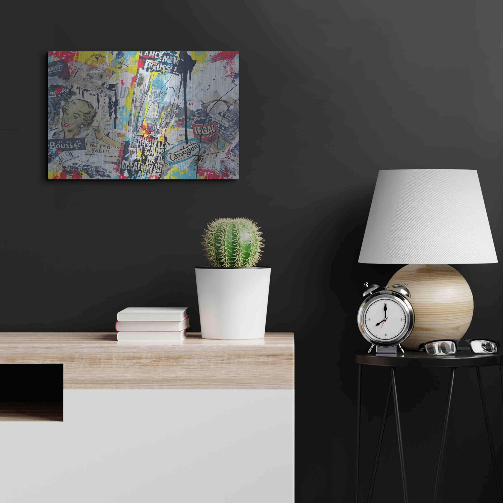 Luxe Metal Art 'Soluble' by David Drioton, Metal Wall Art,24x16
