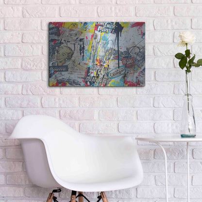 Luxe Metal Art 'Soluble' by David Drioton, Metal Wall Art,24x16