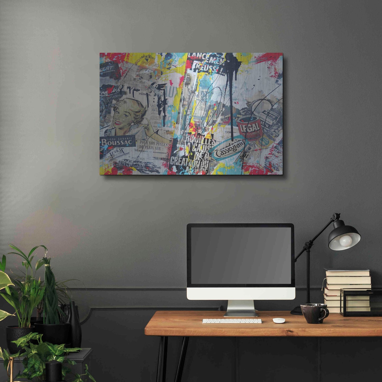 Luxe Metal Art 'Soluble' by David Drioton, Metal Wall Art,36x24