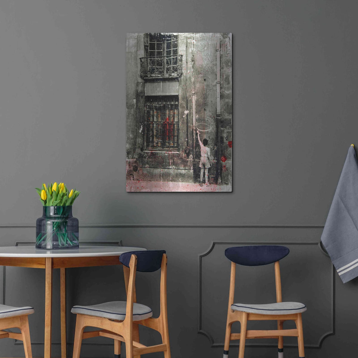 'First Graffiti' by DB Waterman – Metal Wall Art, 24x36 room view