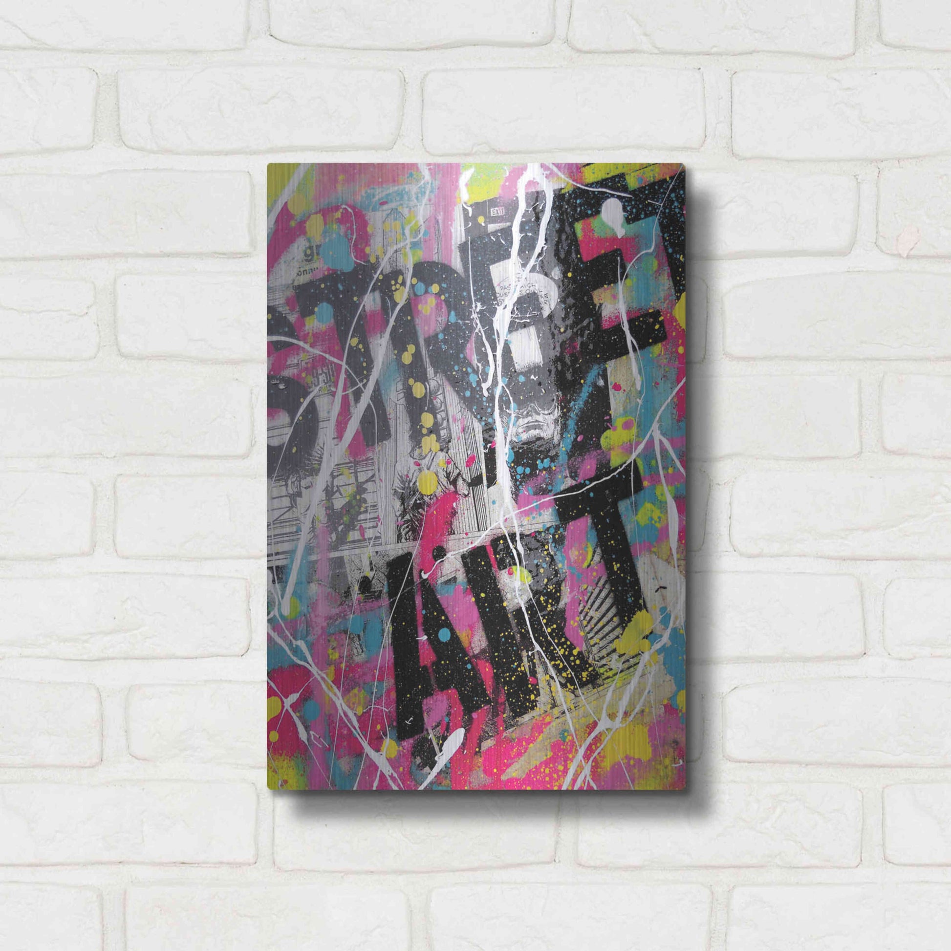 Luxe Metal Art 'Street Art' by David Drioton, Metal Wall Art,12x16