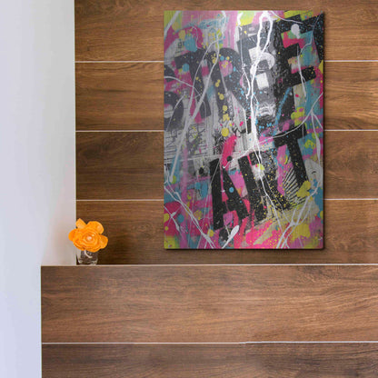 Luxe Metal Art 'Street Art' by David Drioton, Metal Wall Art,12x16