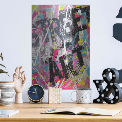 Luxe Metal Art 'Street Art' by David Drioton, Metal Wall Art,12x16