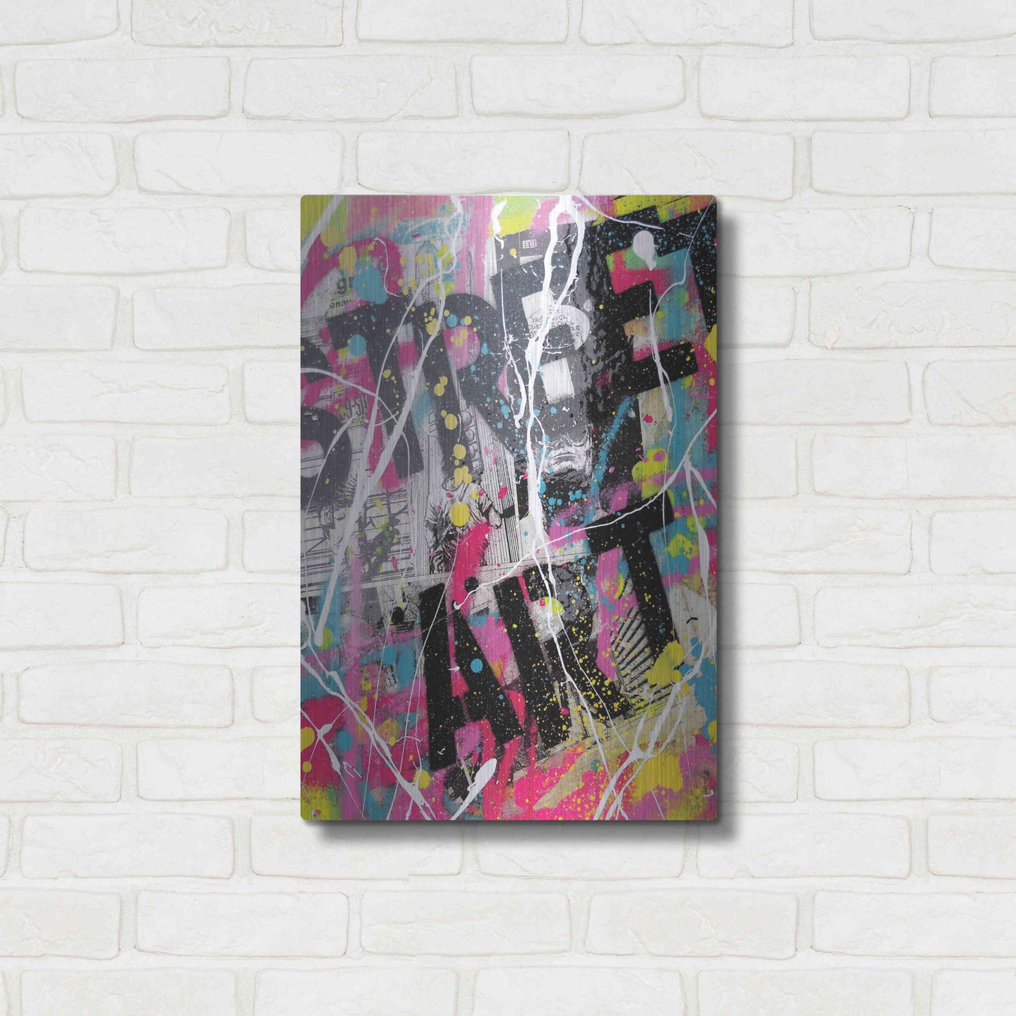 Luxe Metal Art 'Street Art' by David Drioton, Metal Wall Art,16x24