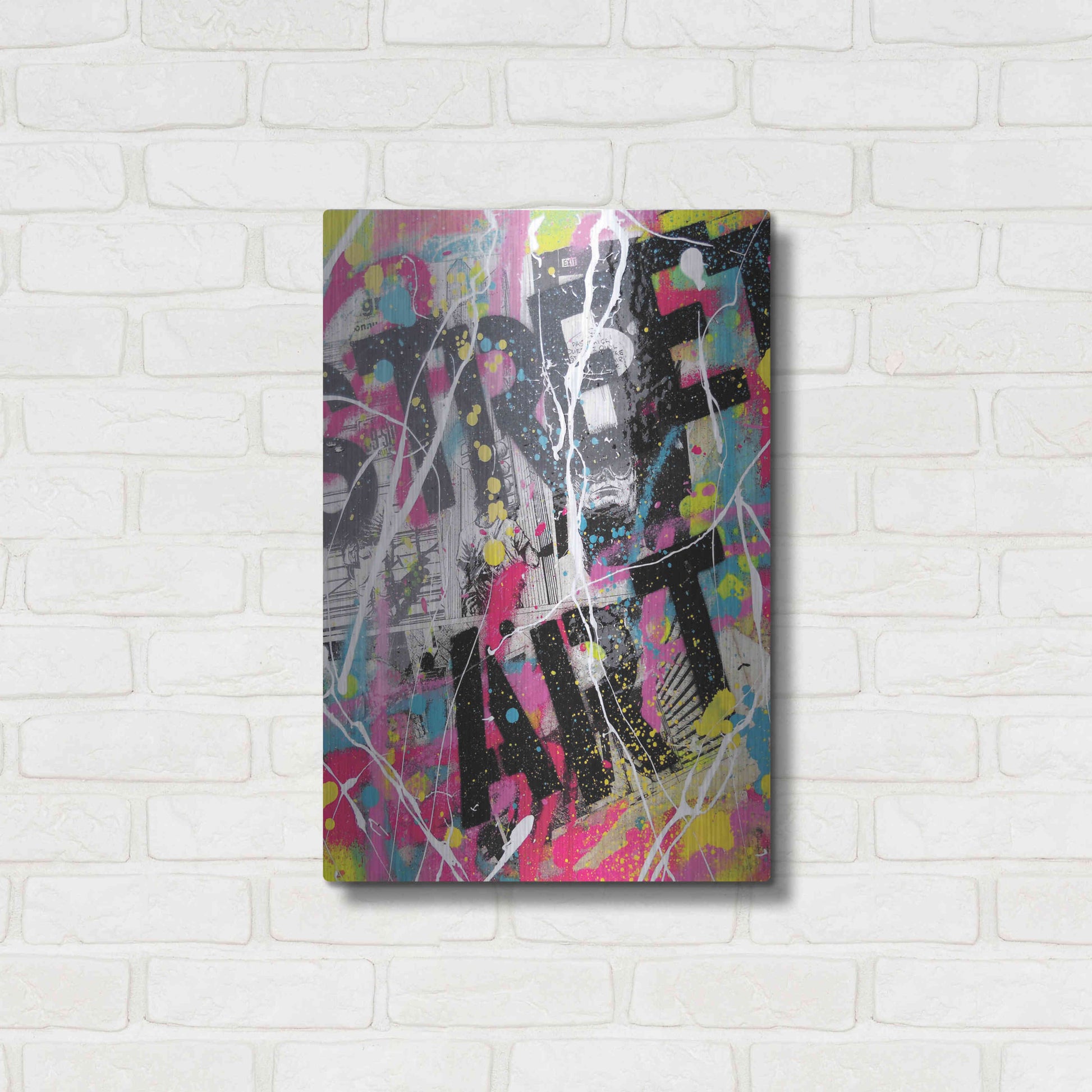 Luxe Metal Art 'Street Art' by David Drioton, Metal Wall Art,16x24