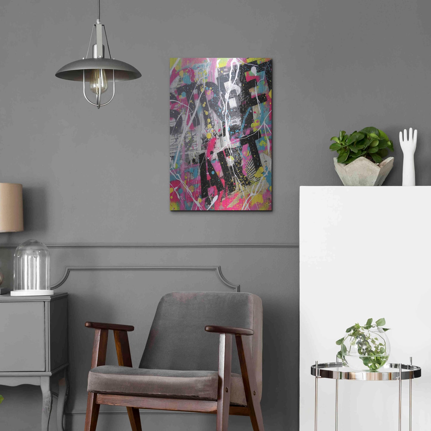 Luxe Metal Art 'Street Art' by David Drioton, Metal Wall Art,16x24