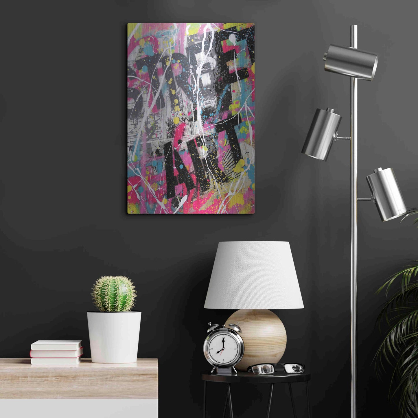 Luxe Metal Art 'Street Art' by David Drioton, Metal Wall Art,16x24