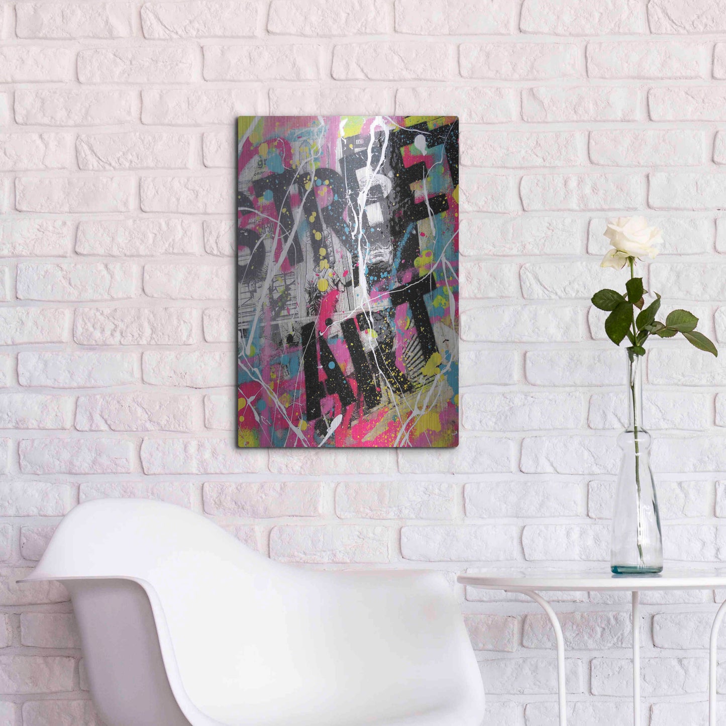 Luxe Metal Art 'Street Art' by David Drioton, Metal Wall Art,16x24