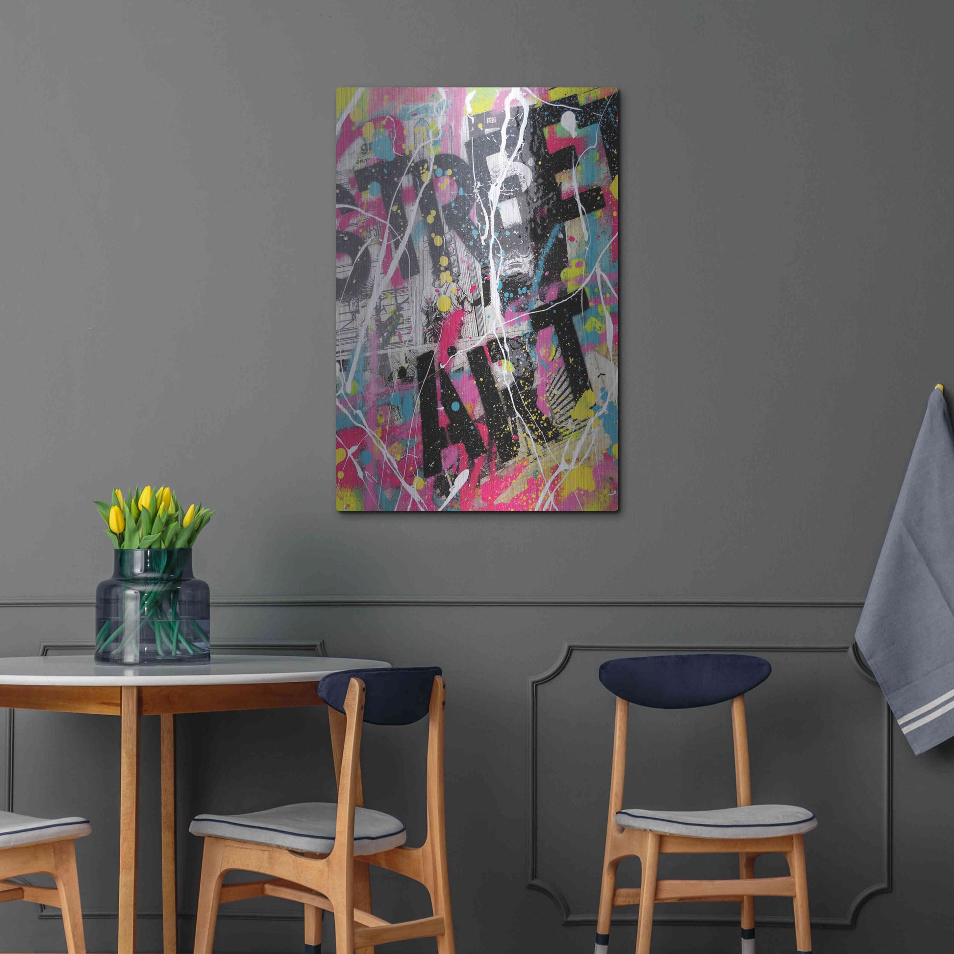 Luxe Metal Art 'Street Art' by David Drioton, Metal Wall Art,24x36