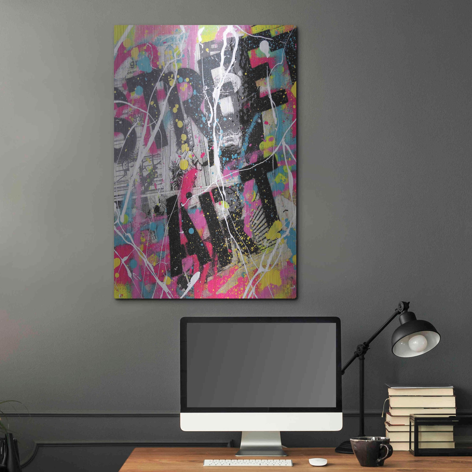 Luxe Metal Art 'Street Art' by David Drioton, Metal Wall Art,24x36