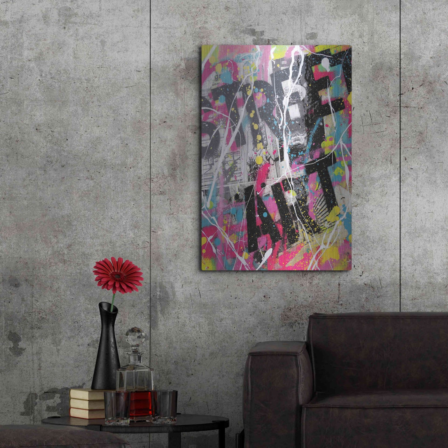 Luxe Metal Art 'Street Art' by David Drioton, Metal Wall Art,24x36