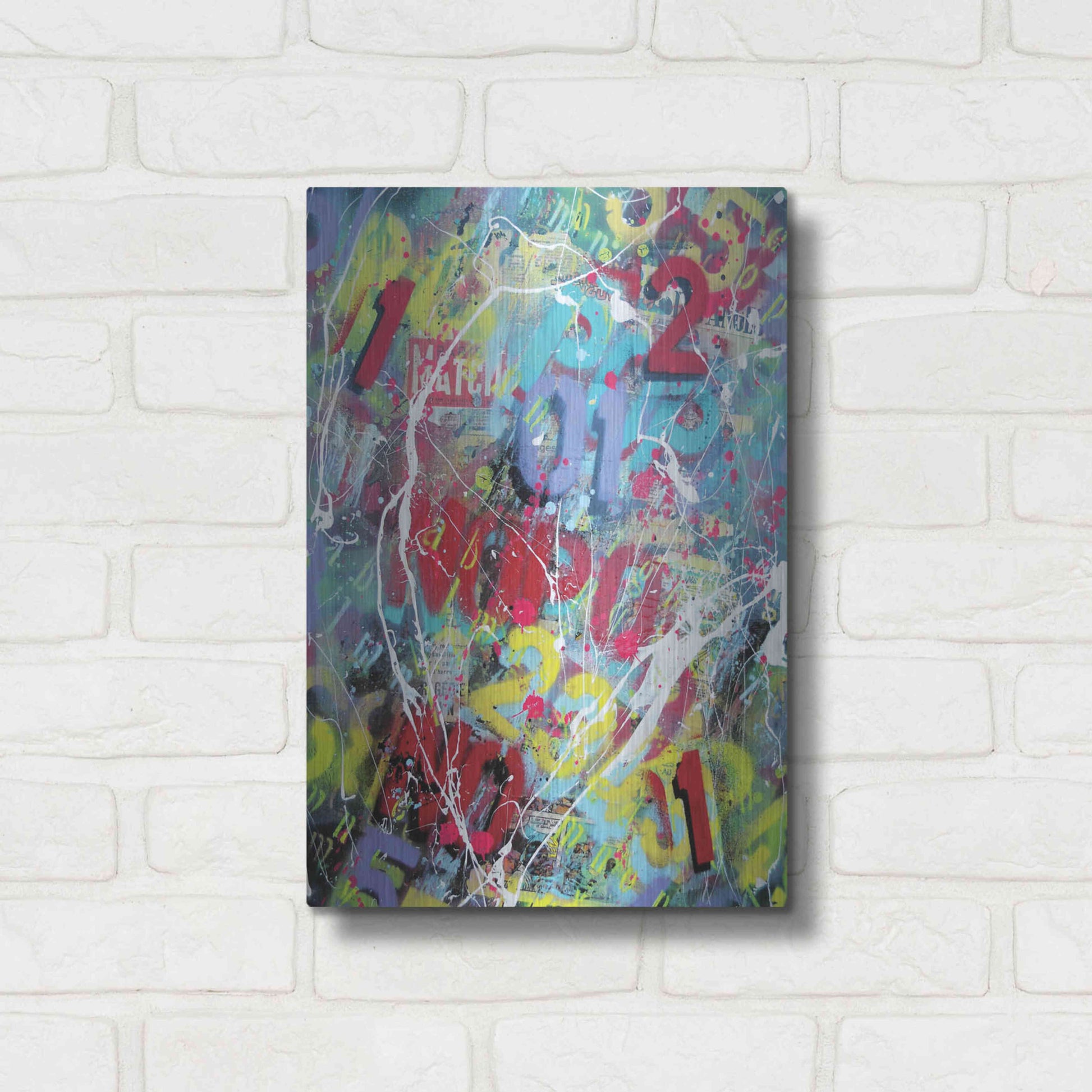 Luxe Metal Art 'Words as Brushstrokes 2' by David Drioton, Metal Wall Art,12x16