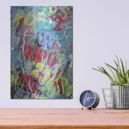 Luxe Metal Art 'Words as Brushstrokes 2' by David Drioton, Metal Wall Art,12x16