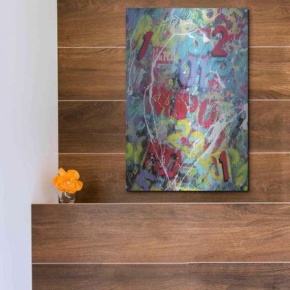 Luxe Metal Art 'Words as Brushstrokes 2' by David Drioton, Metal Wall Art,12x16