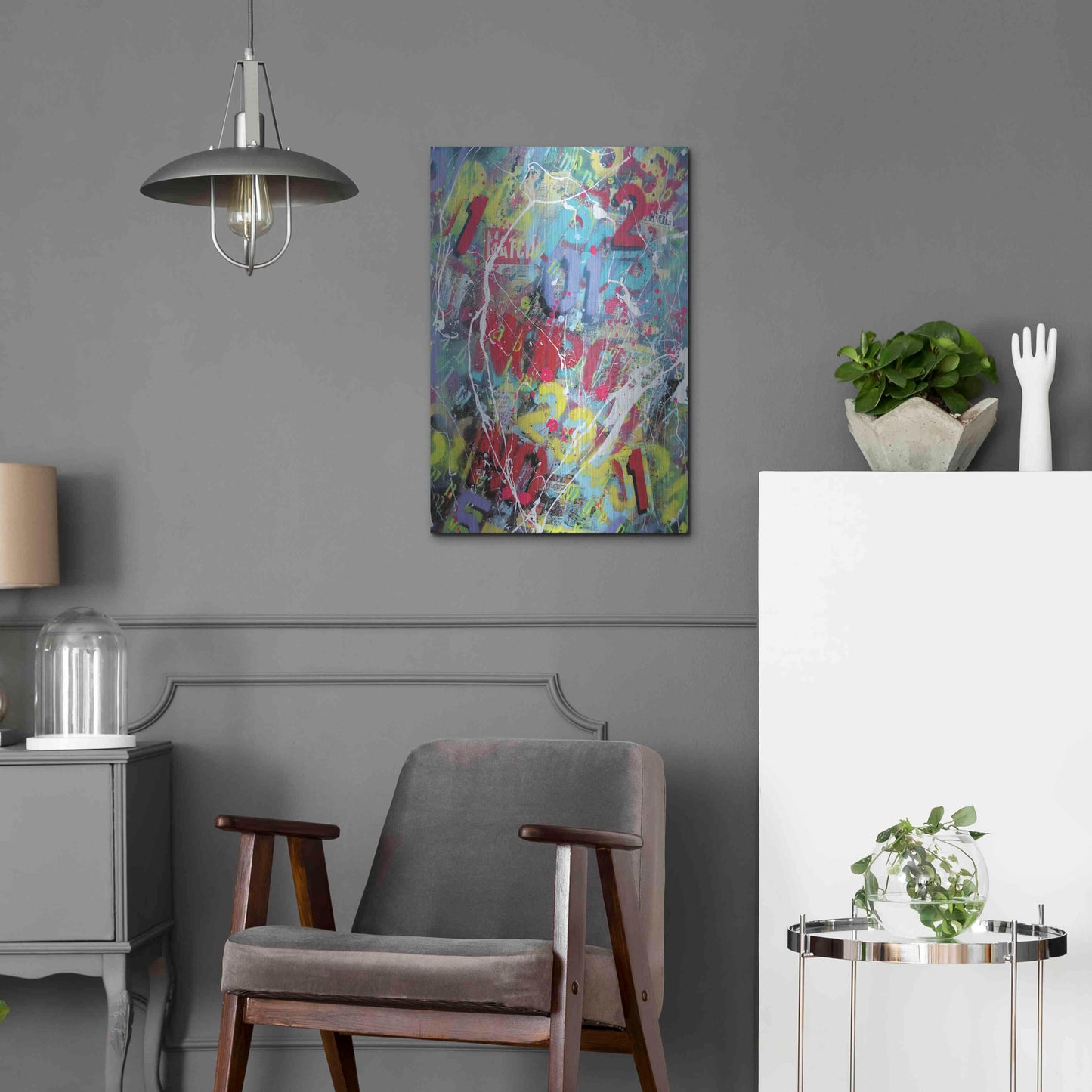 Luxe Metal Art 'Words as Brushstrokes 2' by David Drioton, Metal Wall Art,16x24