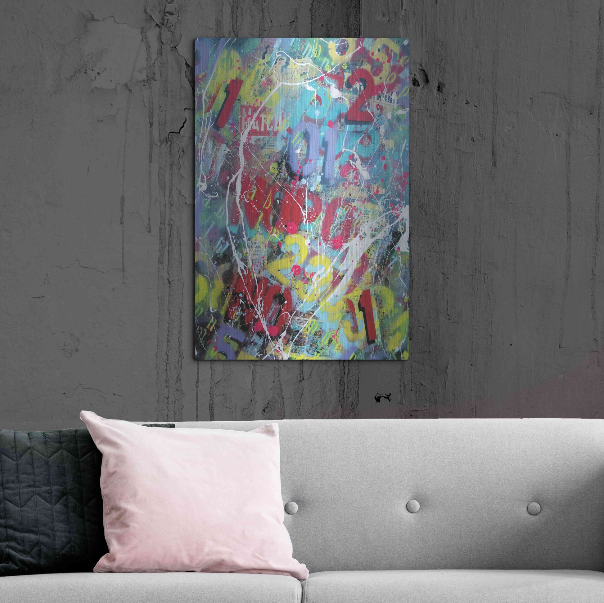 Luxe Metal Art 'Words as Brushstrokes 2' by David Drioton, Metal Wall Art,24x36