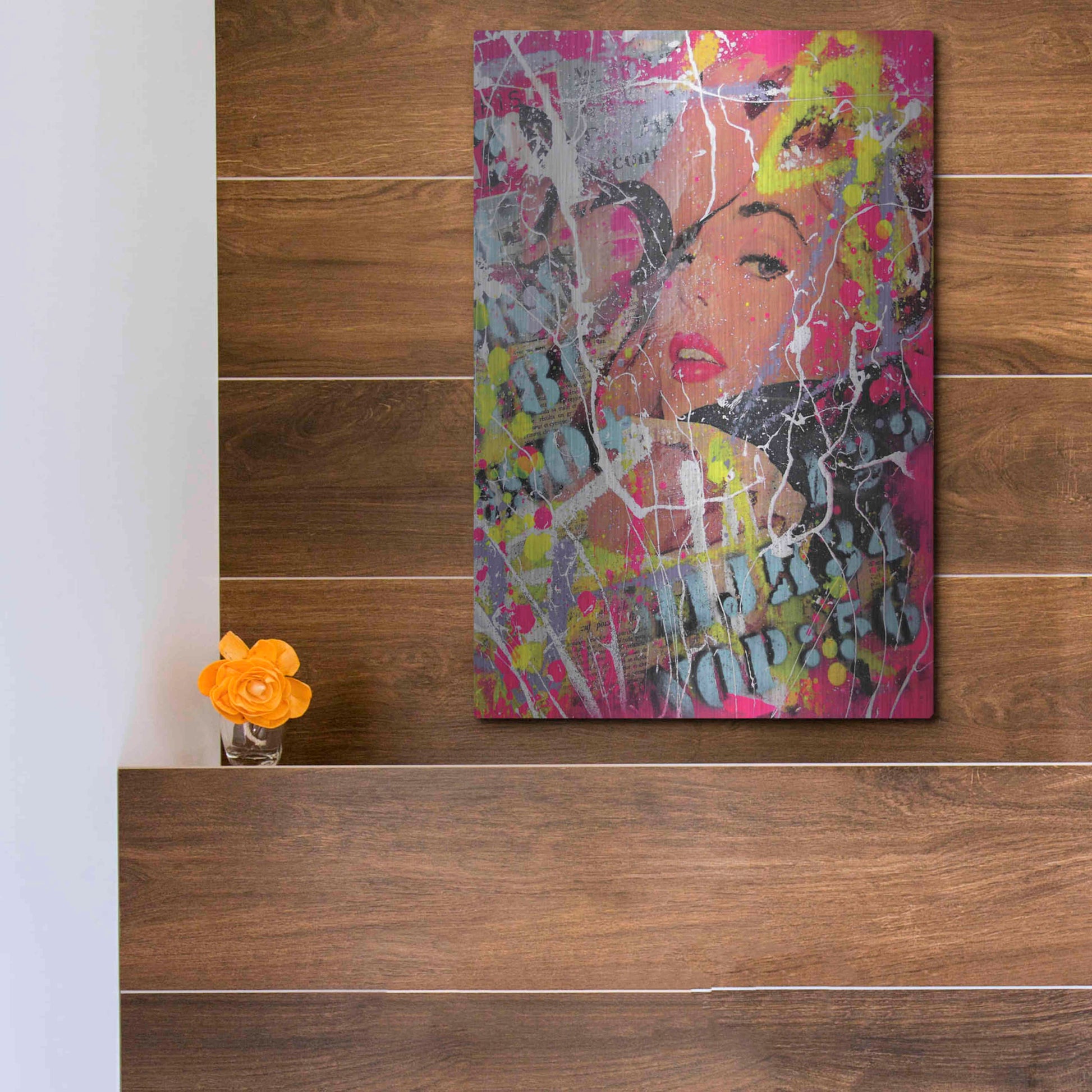 Luxe Metal Art 'You had me at hello' by David Drioton, Metal Wall Art,12x16