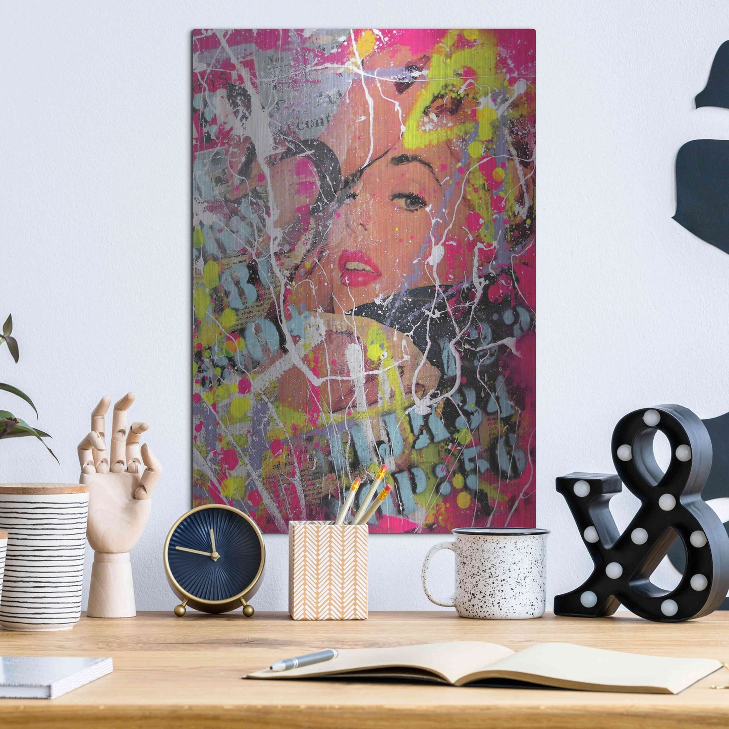 Luxe Metal Art 'You had me at hello' by David Drioton, Metal Wall Art,12x16