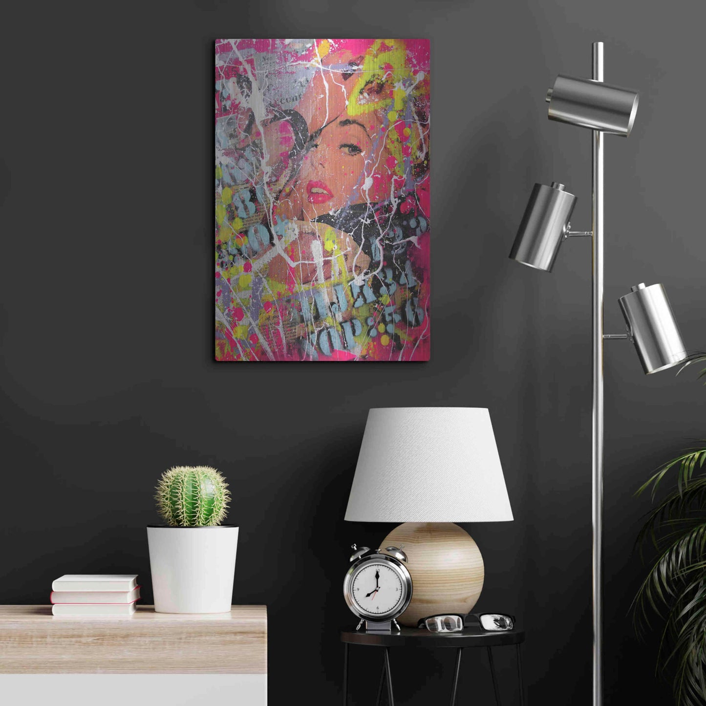 Luxe Metal Art 'You had me at hello' by David Drioton, Metal Wall Art,16x24