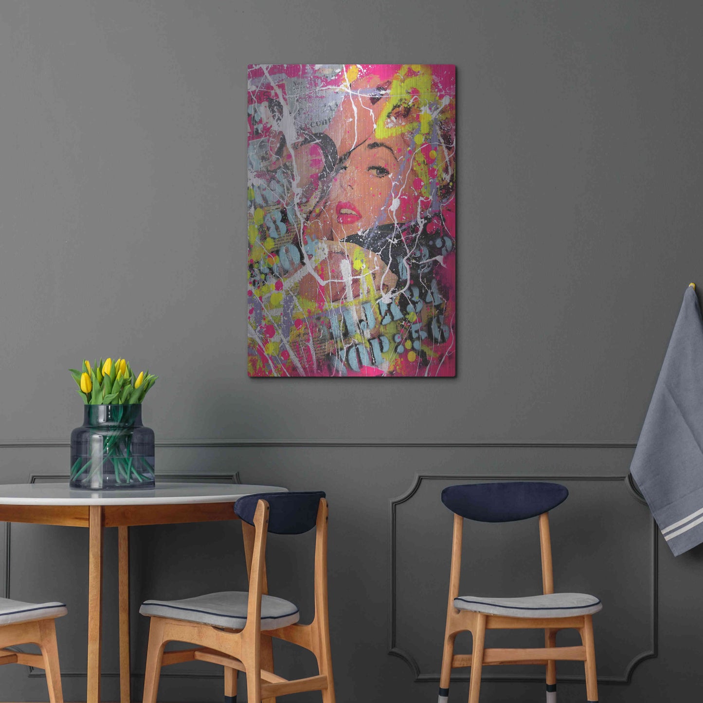 Luxe Metal Art 'You had me at hello' by David Drioton, Metal Wall Art,24x36