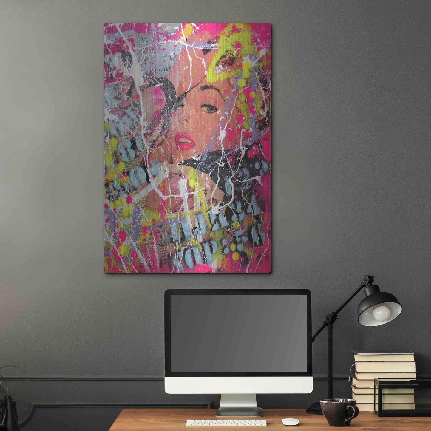 Luxe Metal Art 'You had me at hello' by David Drioton, Metal Wall Art,24x36