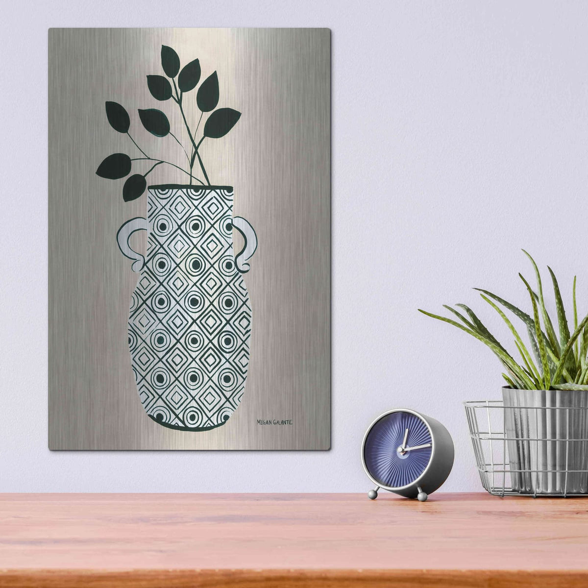 'Luna Vase' by Megan Galante – Metal Wall Art, 12x16 room view