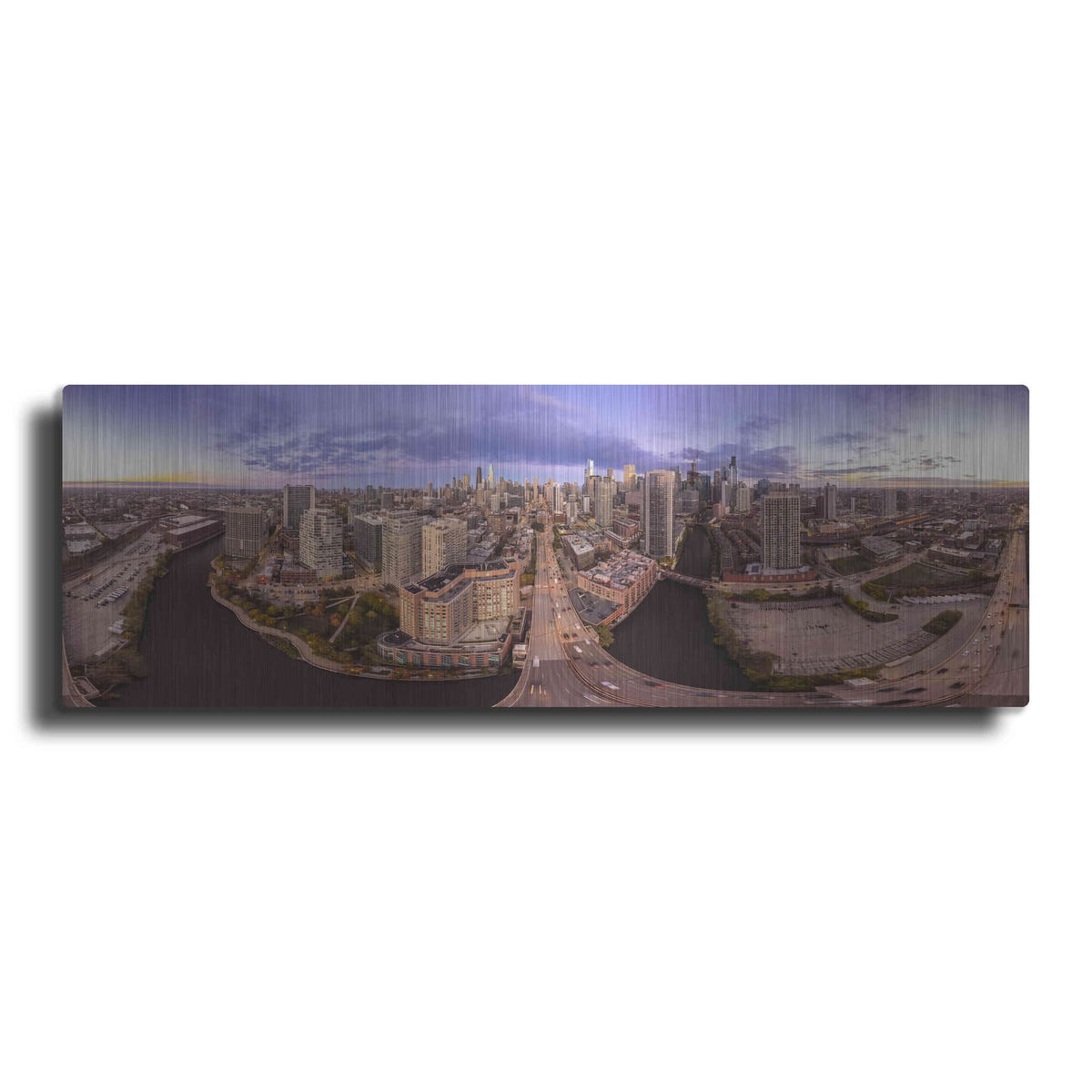 'Lavender Chicago' by Luxe Portfolio – Metal Wall Art