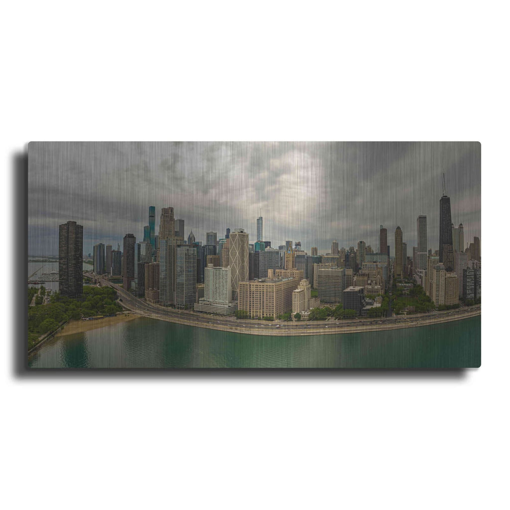 'Cloudy Chicago 2' by Luxe Portfolio – Metal Wall Art