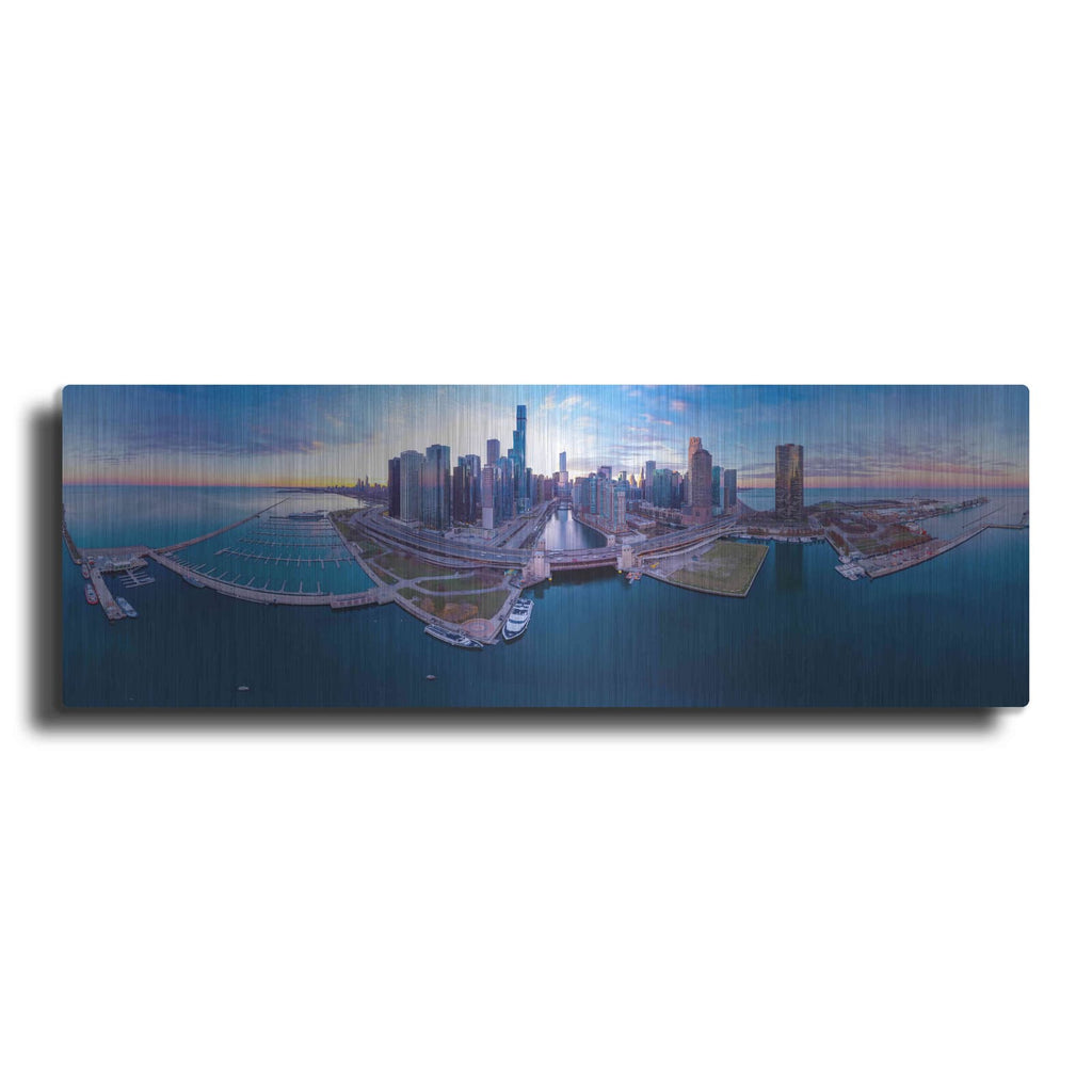 'Cotton Candy Sunset in Chicago' by Luxe Portfolio – Metal Wall Art