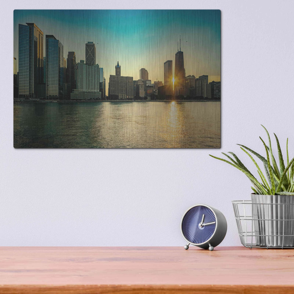 'Chicago - Air and Water Show' by Luxe Portfolio – Metal Wall Art, 16x12 room view