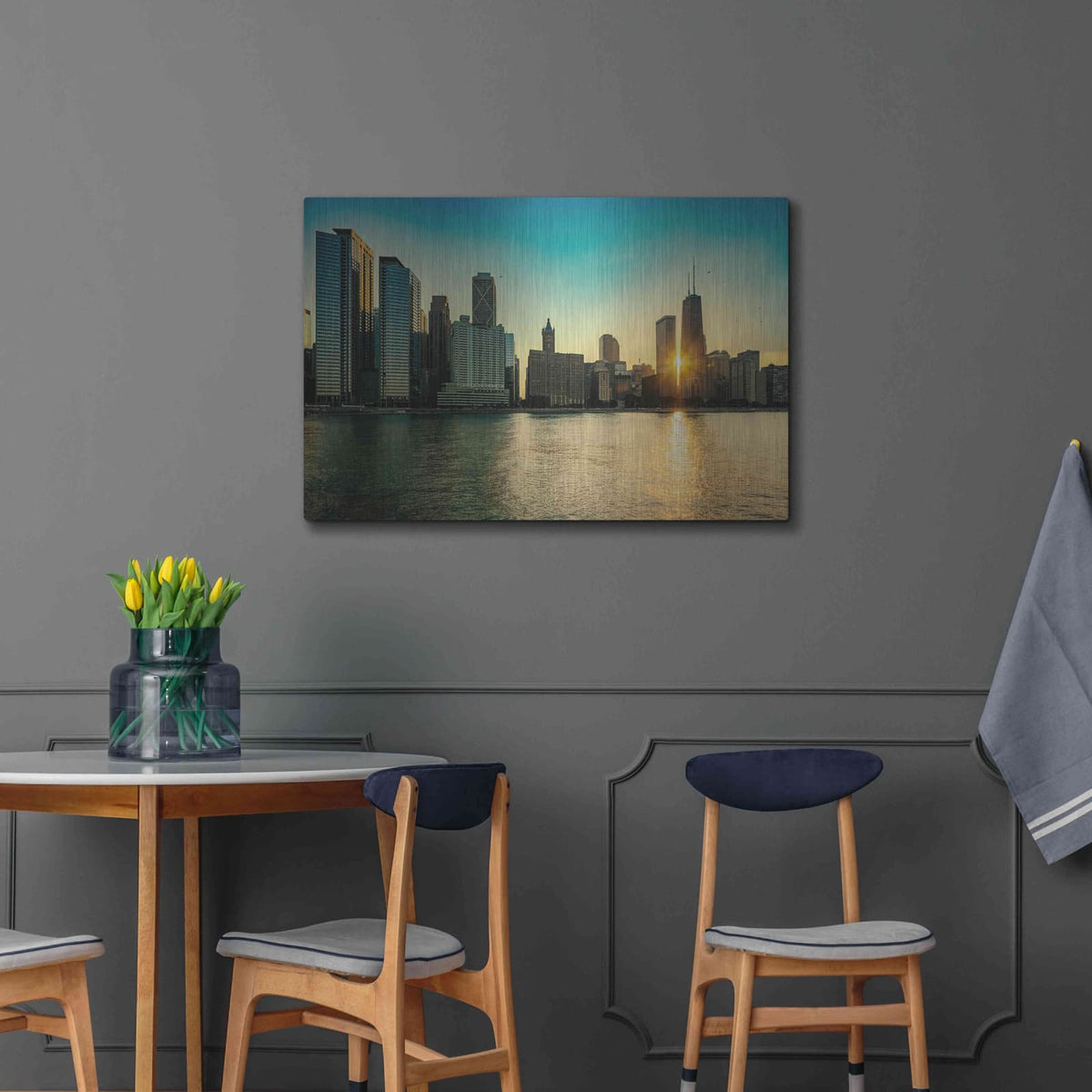 'Chicago - Air and Water Show' by Luxe Portfolio – Metal Wall Art, 36x24 room view