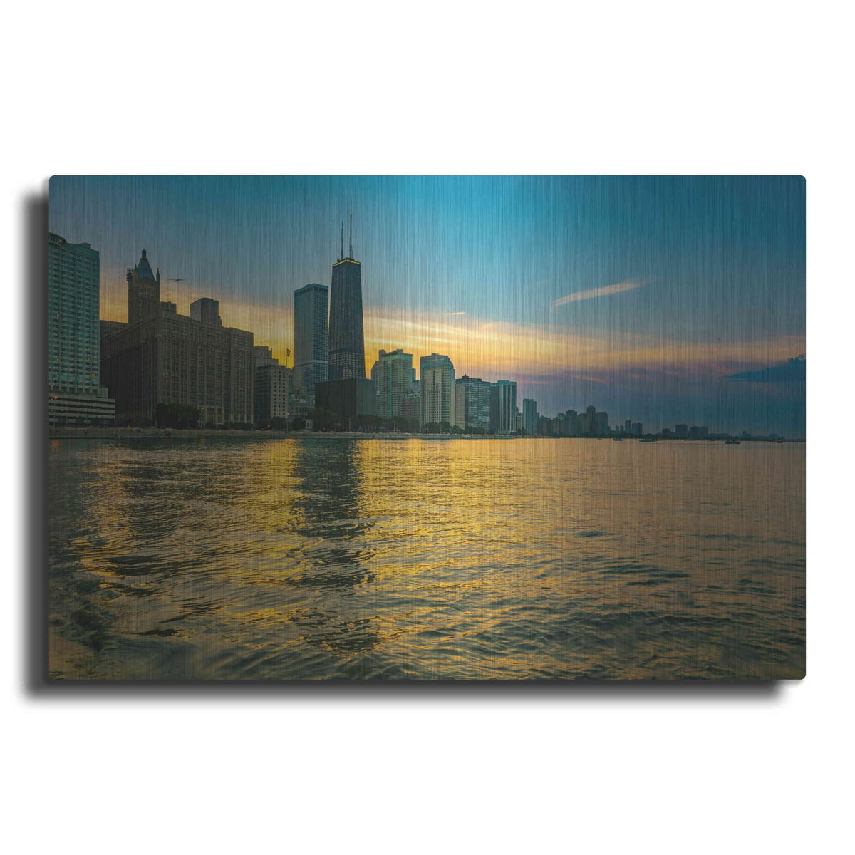 'AMazign Sunset in Chicago' by Luxe Portfolio – Metal Wall Art