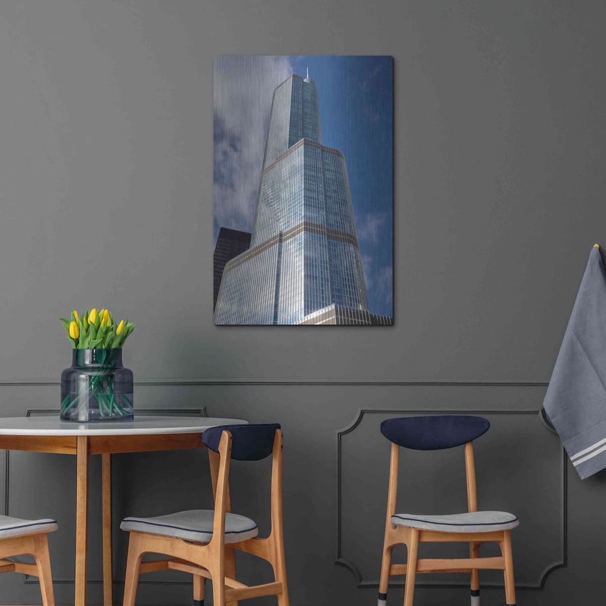 'Architectural Chicago' by Luxe Portfolio – Metal Wall Art, 24x36 room view