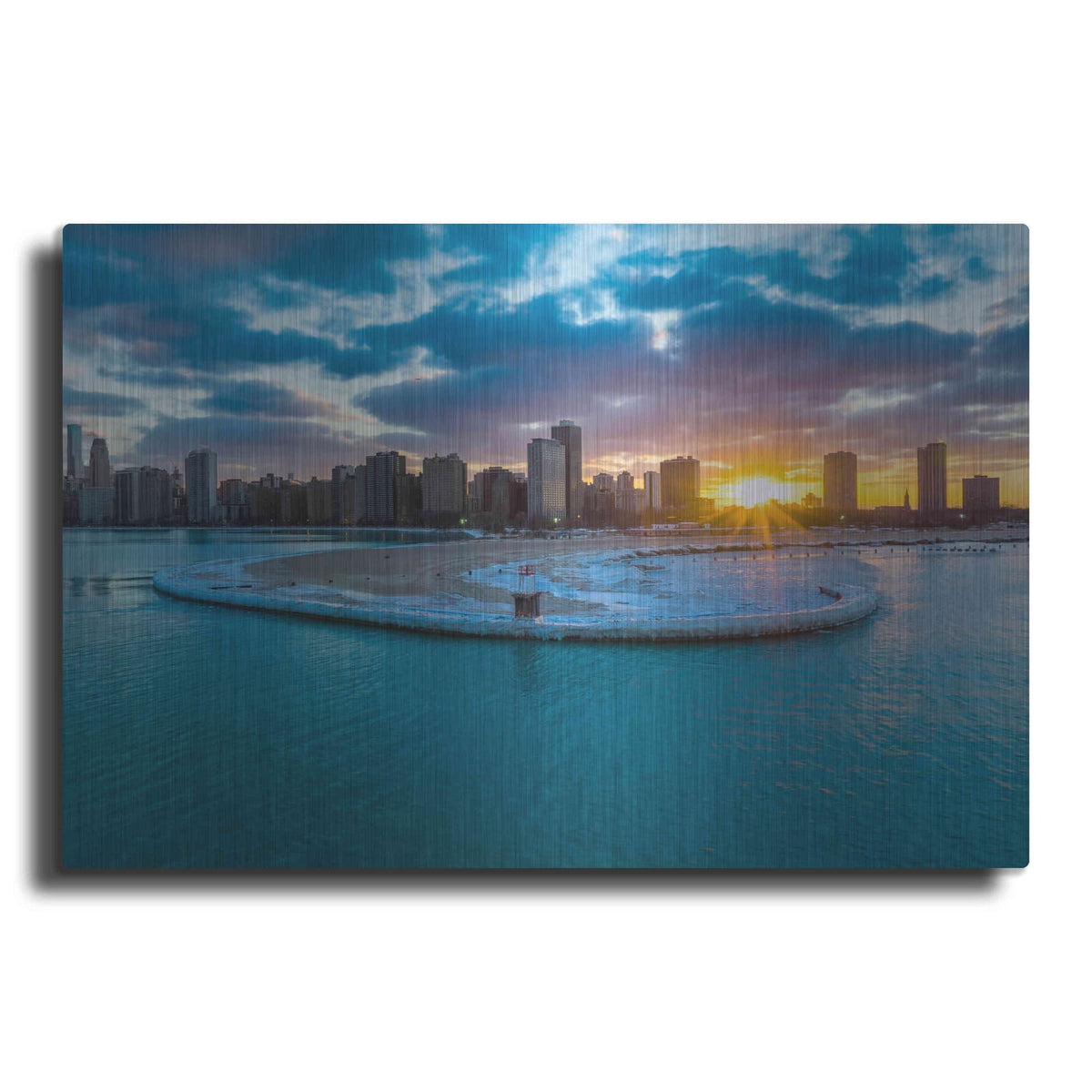 'Chicago from Lake Michigan' by Luxe Portfolio – Metal Wall Art