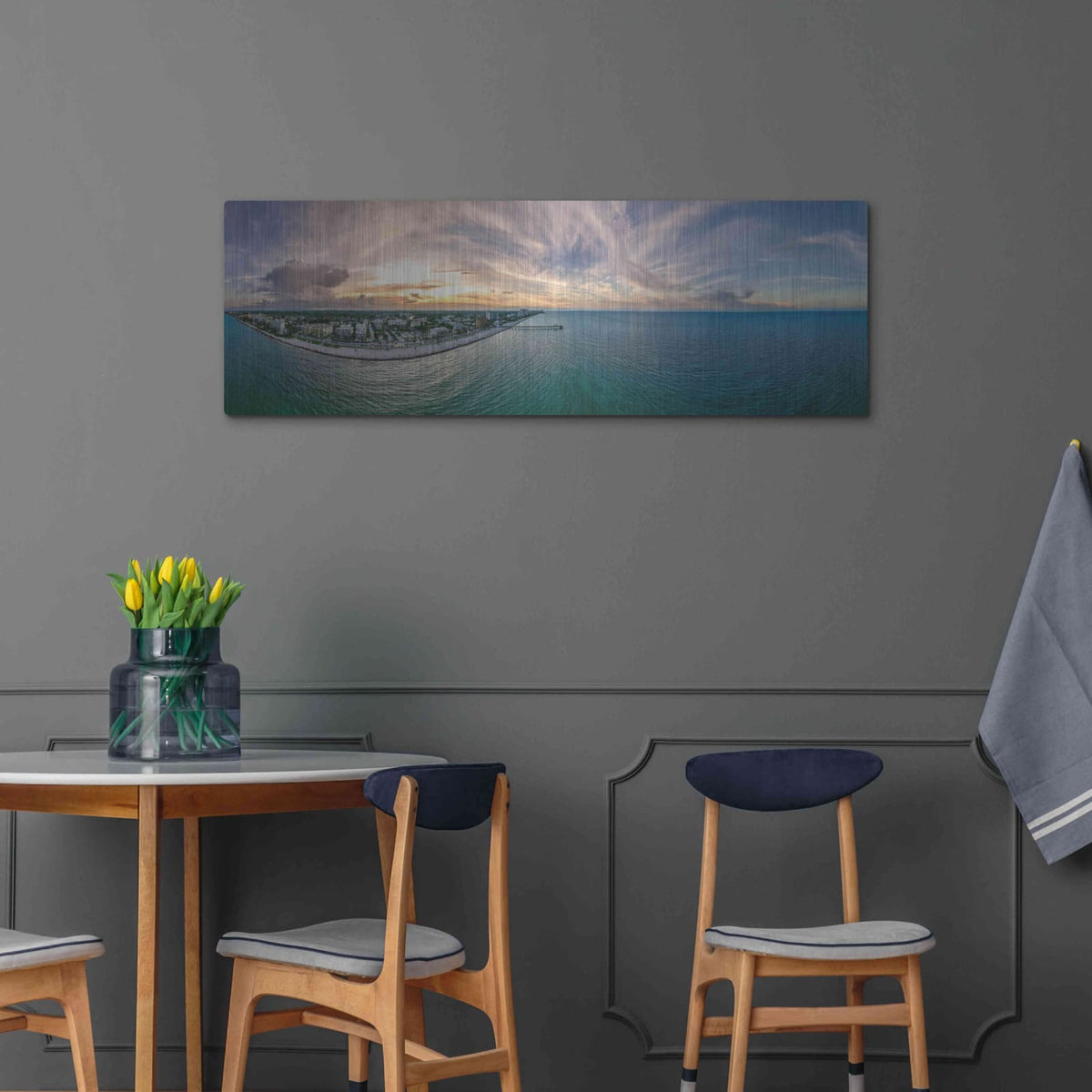 'Deerfield Beach, Florida' by Luxe Portfolio – Metal Wall Art, 48x16 room view