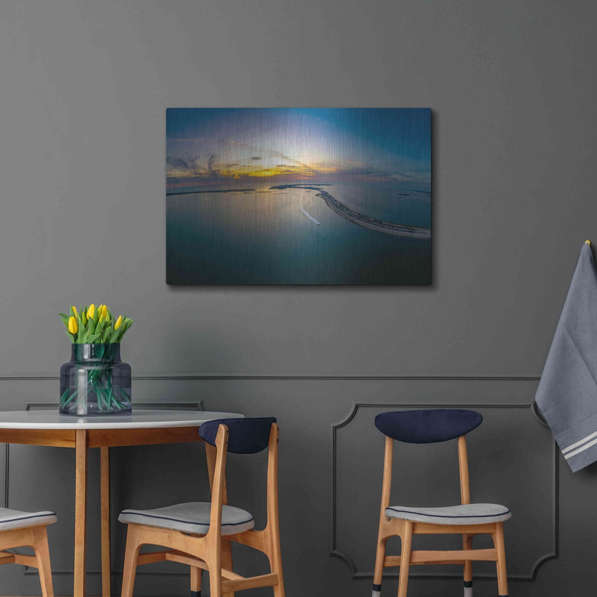 'Florida - Dunedin Caseway Sunset' by Luxe Portfolio – Metal Wall Art, 36x24 room view