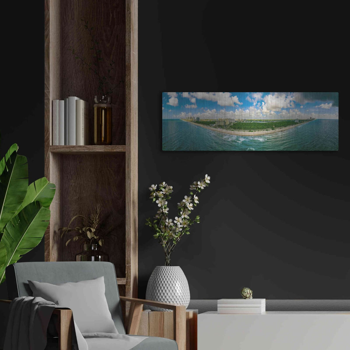 'Beautiful Fort Lauderdale, Florida' by Luxe Portfolio – Metal Wall Art, 36x12 room view