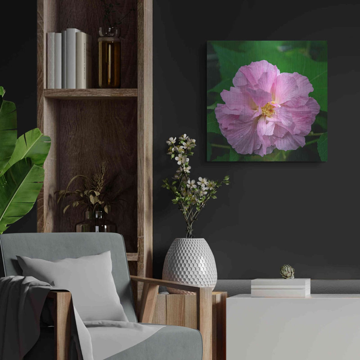 'Flower' by Luxe Portfolio – Metal Wall Art, 24x24 room view