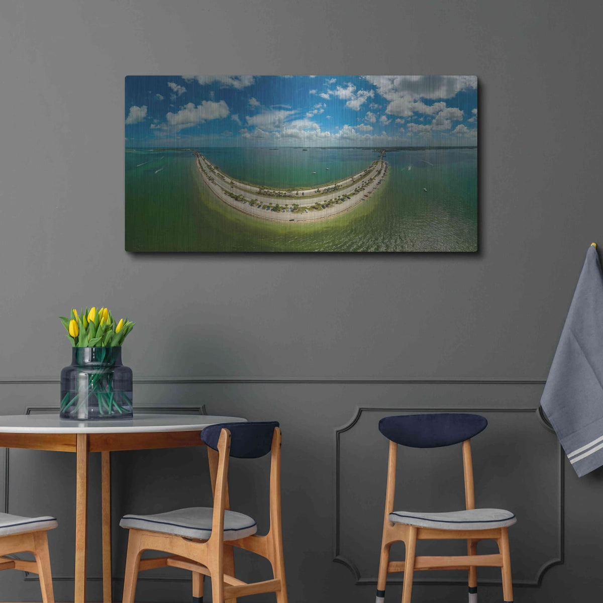 'Smiley Island' by Luxe Portfolio – Metal Wall Art, 48x24 room view