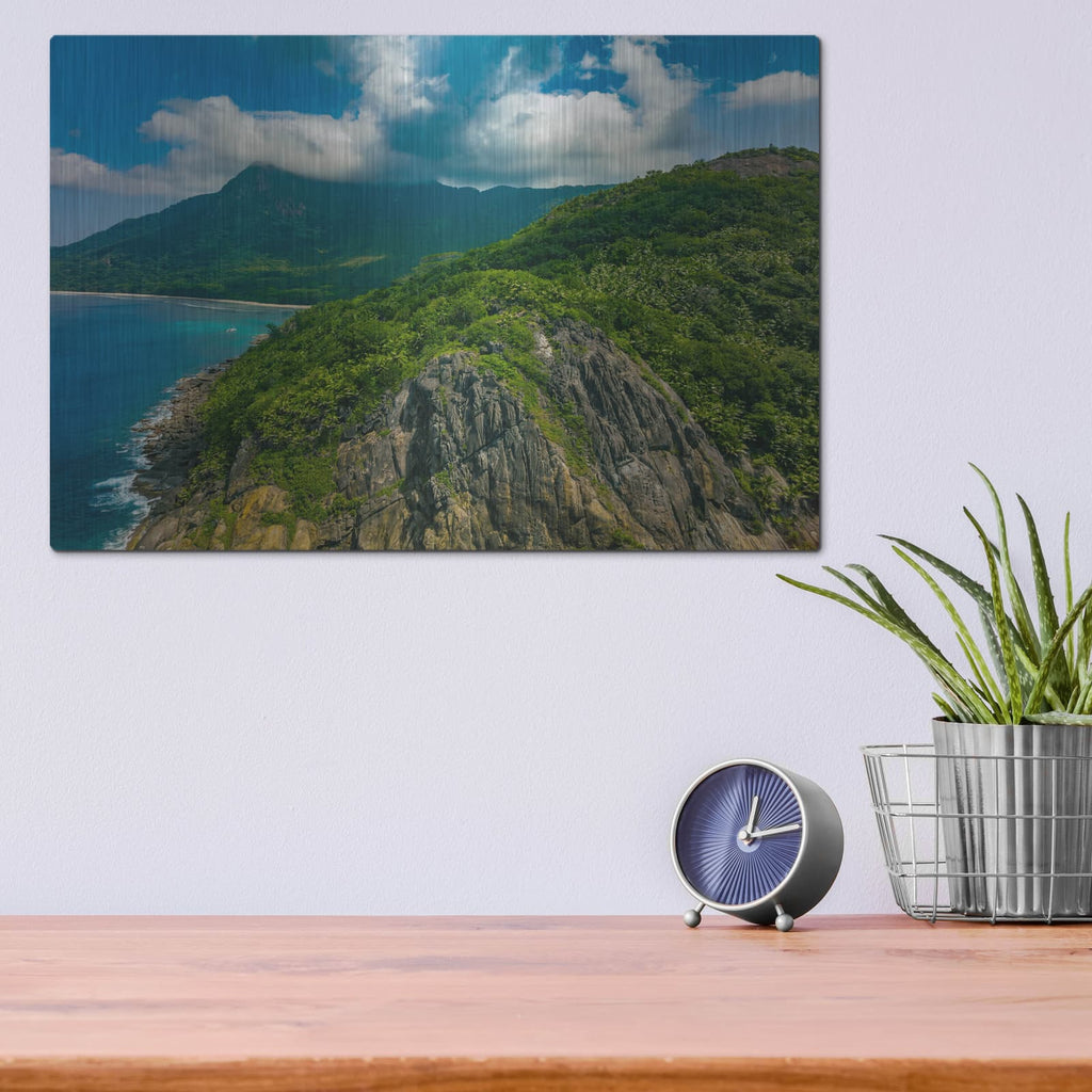 'Seychelles 2' by Luxe Portfolio – Metal Wall Art, 16x12 room view
