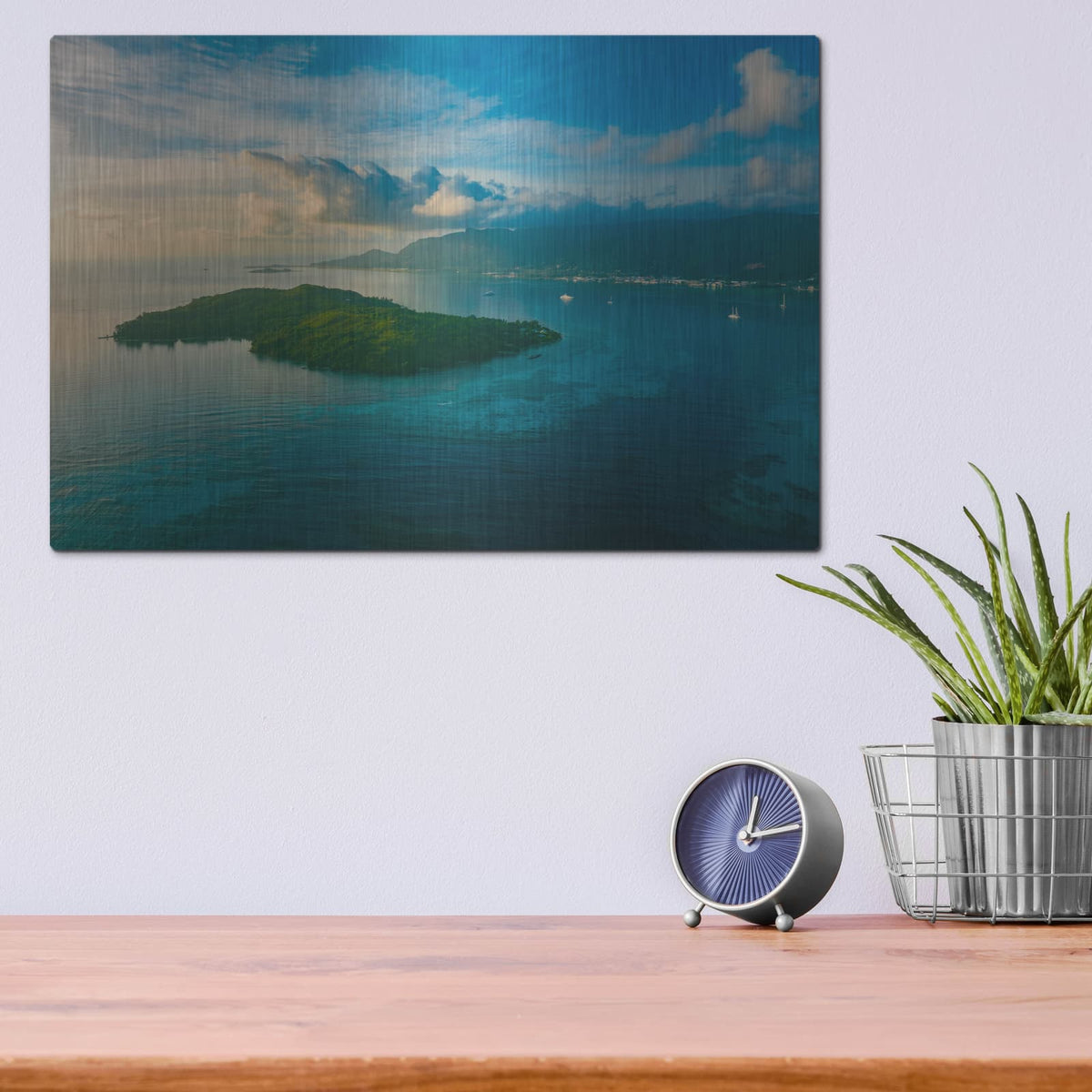 'Amazing Seychelles' by Luxe Portfolio – Metal Wall Art, 16x12 room view