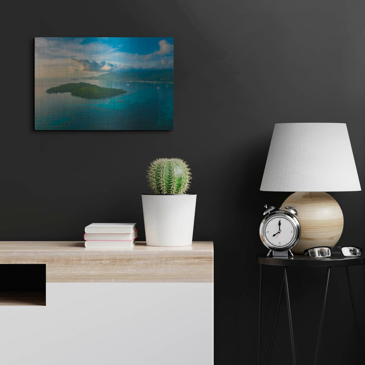 'Amazing Seychelles' by Luxe Portfolio – Metal Wall Art, 24x16 room view